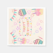 Happy Birthday pnik  スタンダードカクテルナプキン (正面)