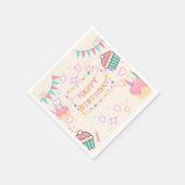 Happy Birthday pnik  スタンダードカクテルナプキン (角)