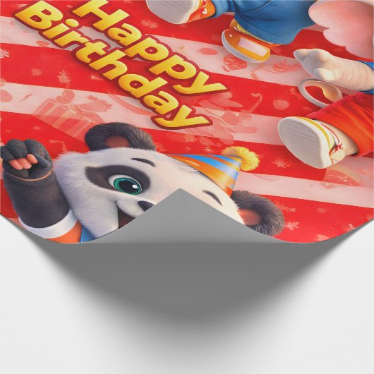 Happy birthday premium wrapping paper de ラッピングペーパー (角)