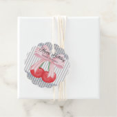 Happy birthday Pretty Cherries blue stripes pastel フェイバータグ (インサイチュ)