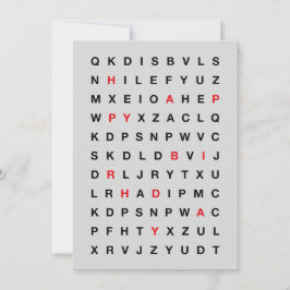 Happy Birthday Printable Card – Minimal Design 招待状