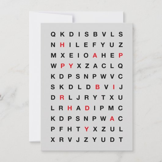 Happy Birthday Printable Card – Minimal Design 招待状 (正面)