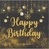 Happy Birthday Printed Sticker シール (正面)