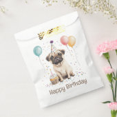 Happy Birthday Pug Dog フェイバーバッグ (封をした状態)