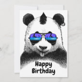 Happy Birthday Punk Panda 招待状 (正面)