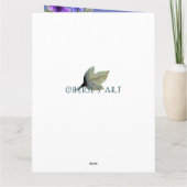 Happy Birthday! Purple Floral Swags, Large Card カード (裏面)