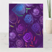 HAPPY BIRTHDAY PURPLE FLOWERS カード (裏面)