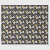 Happy Birthday Quilt Dog With a Bone ラッピングペーパー (フラット)