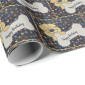Happy Birthday Quilt Dog With a Bone ラッピングペーパー (ロールコーナー)