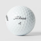 Happy Birthday Red Name Titleist  ゴルフボール (ロゴ)