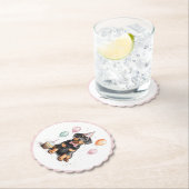 Happy Birthday Rottweiler Dog ペーパーコースター (インサイチュ)