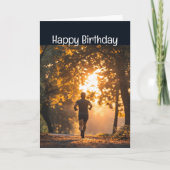 Happy Birthday Runner Running Marathon Competitive カード (正面)