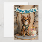 Happy birthday Russian toy terrier シーズンカード (正面/裏面)