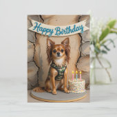 Happy birthday Russian toy terrier シーズンカード (スタンド正面)