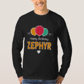 Happy Birthday saying Zephyr Tシャツ (正面)