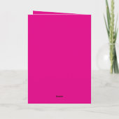 Happy Birthday Script Name Pink Black Gold カード (裏面)