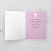 Happy Birthday Scripture Ecclesiastes 3 11 Flowers カード (内部)