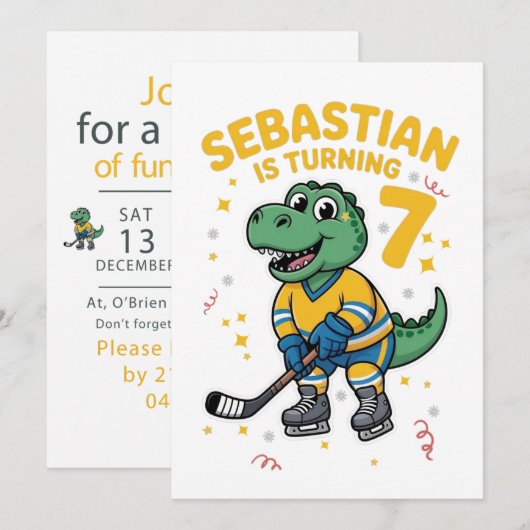 Happy Birthday Sebastian  Invitation 招待状 (正面/裏面)