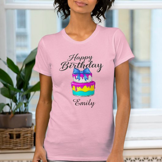 Happy birthday shirt cake, Personalized Tシャツ