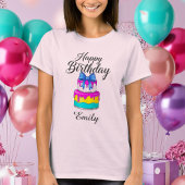 Happy birthday shirt cake Personalized Tシャツ