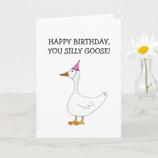 Happy Birthday Silly Goose Card (Blank Inside) カード