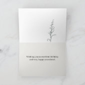 Happy Birthday Silver Fox Wildlife カード (内部)