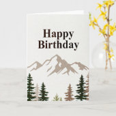 Happy Birthday - simple outdoors カード (黄色い花)