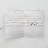 Happy Birthday Singing Bird Rustic Wood Grain  カード (内部)