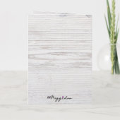 Happy Birthday Singing Bird Rustic Wood Grain  カード (裏面)