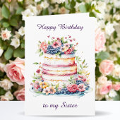 Happy Birthday Sister | センチメンタルな名入れ カード