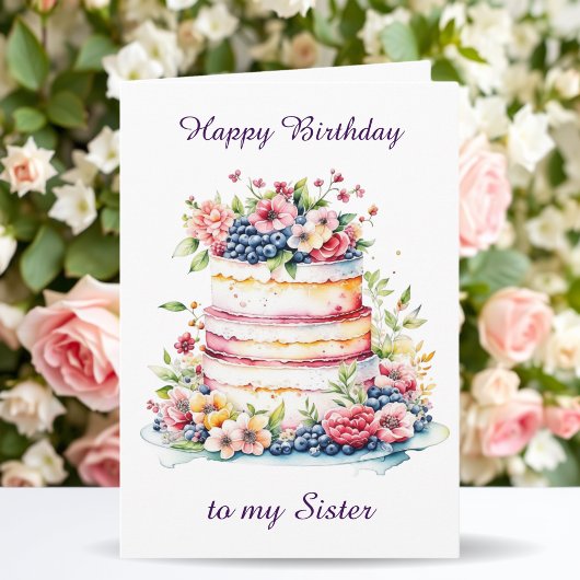 Happy Birthday Sister | センチメンタルな名入れ カード