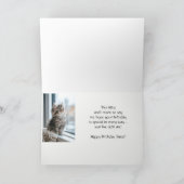 Happy Birthday Sister Custom Special Kitty Wishes カード (内部)