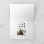 Happy Birthday Sister One I look up to! Cute Dog カード (内部)