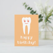 happy birthday smiles tooth postcard ポストカード (スタンド正面)