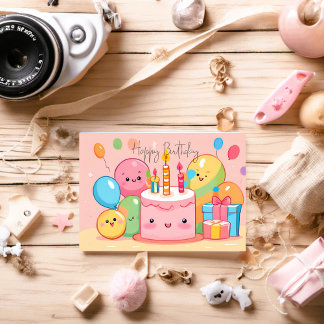Happy Birthday So Kawaii ... ✿°•∘ɷ∘•°✿ .. ポストカード