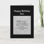 Happy Birthday Son definition of Relax Humor カード<br><div class="desc">Happy Birthday Son definition of Relax Humor Greeting</div>