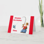 HAPPY BIRTHDAY *SON* FAVORITE FISHERMAN Card カード<br><div class="desc">THANK YOU FOR STOPPING BY ONE OF MY EIGHT STORES AND COME BACK AGAIN SOON!!!</div>