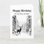 Happy Birthday Son-in-law Vintage Stag, Deer カード<br><div class="desc">Happy Birthday Son-in-law Stag,  Deer Animal,  Wildlife,  Nature</div>