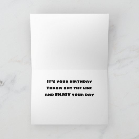 HAPPY BIRTHDAY **SON** THROW OUT THAT LINE! カード (内部)