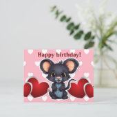 Happy birthday! souris ポストカード (スタンド正面)