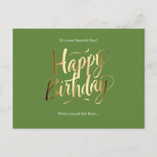 Happy Birthday Special Day シーズンポストカード (正面)