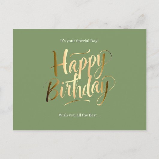 Happy Birthday Special Day シーズンポストカード (正面)