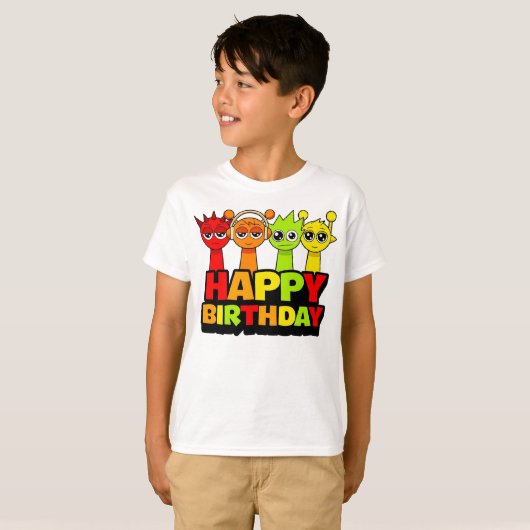Happy Birthday Sprunki - Simon Oren Raddy Tシャツ (正面フル)