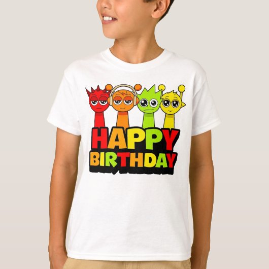 Happy Birthday Sprunki - Simon Oren Raddy Tシャツ (正面)