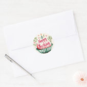Happy Birthday Sticker - Typ Muffin ラウンドシール (封筒)
