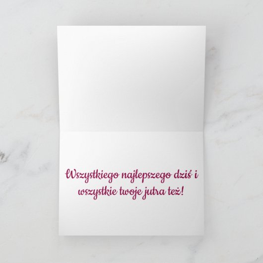 Happy Birthday-Sto Lat Card カード (内部)