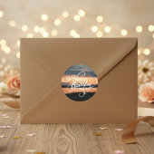 Happy Birthday Sunset ラウンドシール