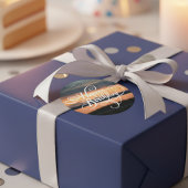 Happy Birthday Sunset ラウンドシール