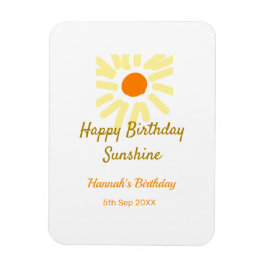 Happy birthday sunshine yellow orange birthday boh マグネット