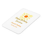 Happy birthday sunshine yellow orange birthday boh マグネット (左側)